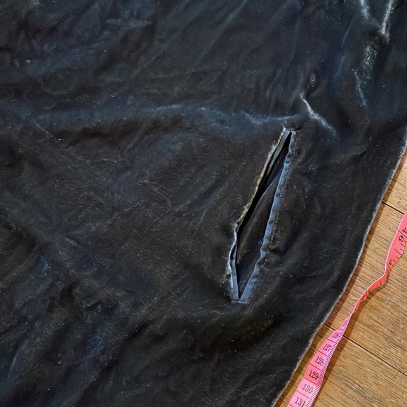 Poetry Dress Velvet Deep Olive Green color. Size 10. - Picture 10 of 14